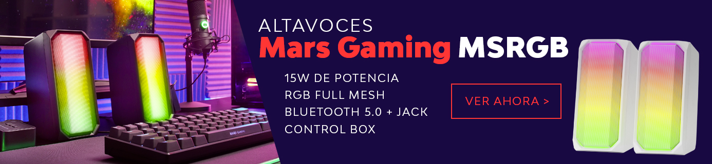 Descubre los Altavoces con Bluetooth Mars Gaming MSRGB
